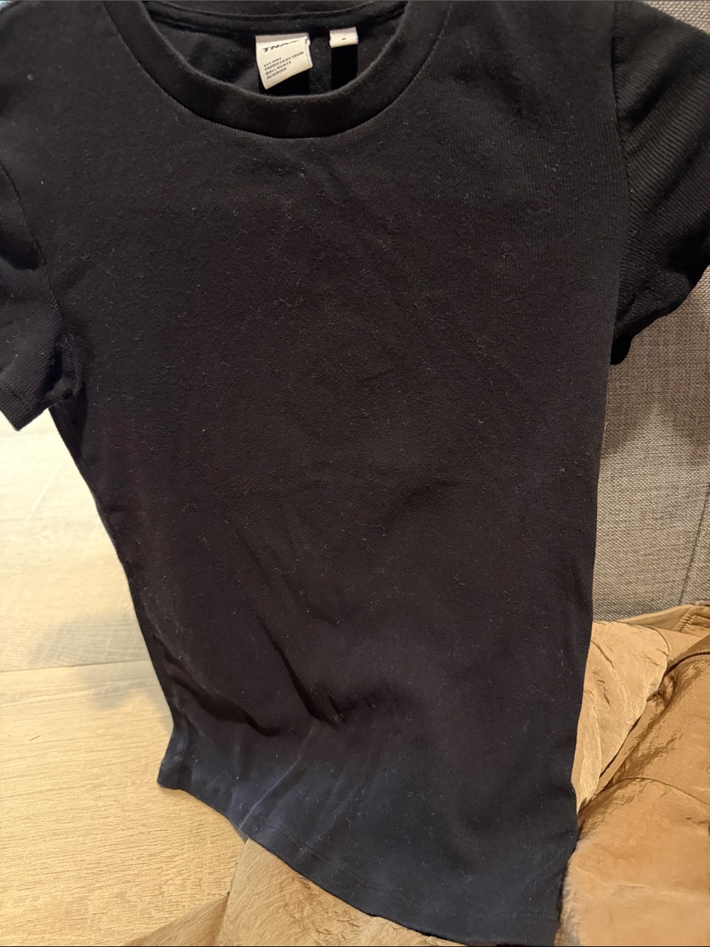 TNA Black Crewneck Tee